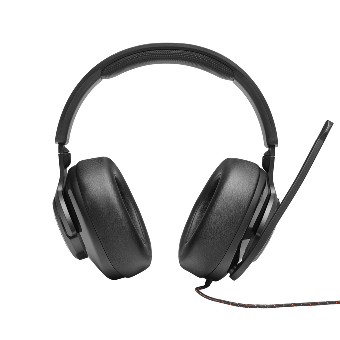 JBL Quantum 200 - Black - Wired over-ear gaming headset with flip-up mic - Front image number null